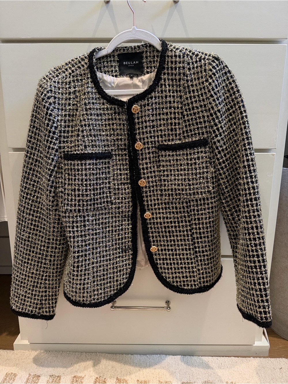 Beulah Black & Gold Tweed Jacket